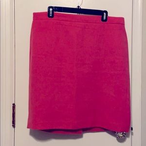 Pink J Crew Mercantile wool pencil skirt sz 14